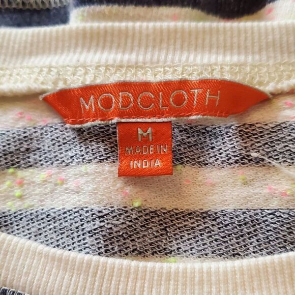 Modcloth Speckled Striped Sailboat Knit Long Sleeve Shirt - Picture 7 of 8